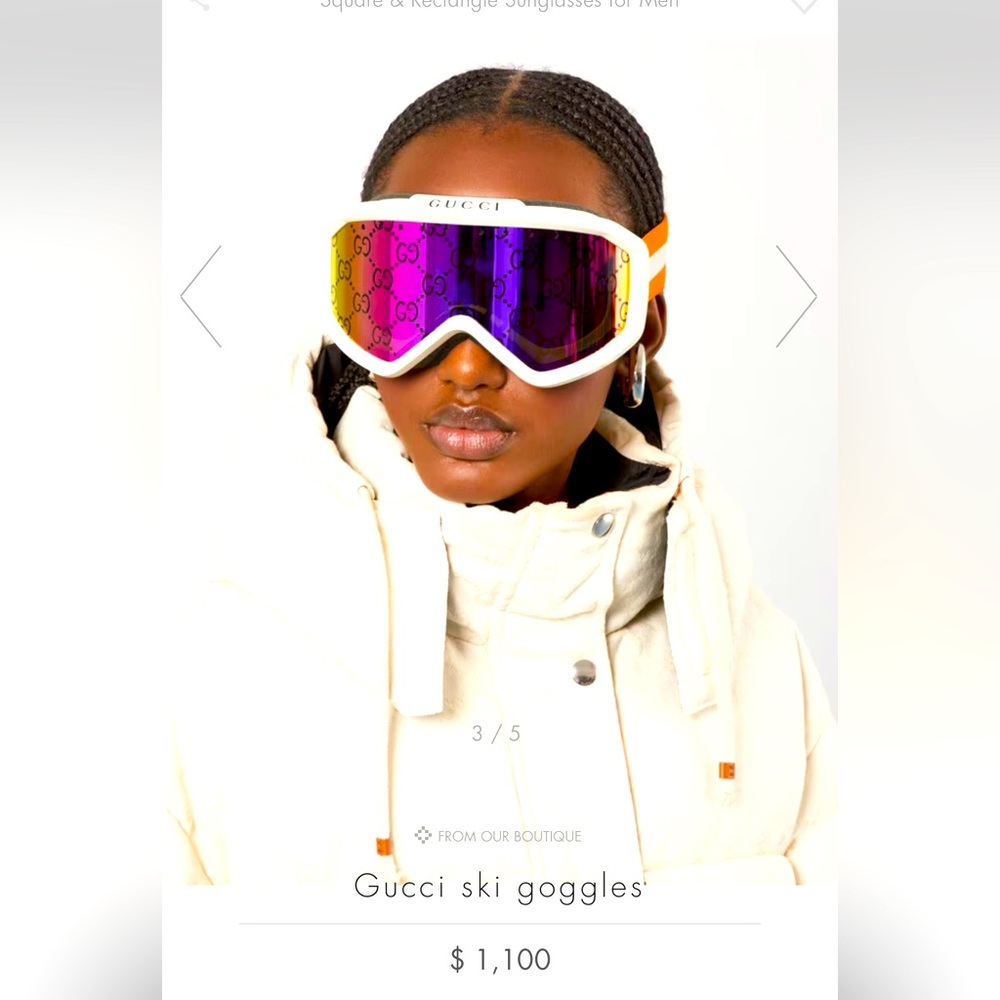 Gucci Unisex Ski Goggles NWT free expedited shipping